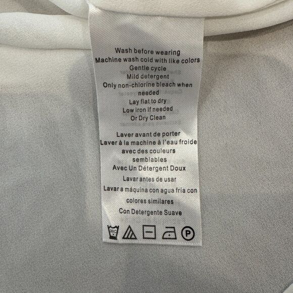 'A Pea In The Pod' White Flowy Maternity Blouse - Women's Large - Picture 8 of 8